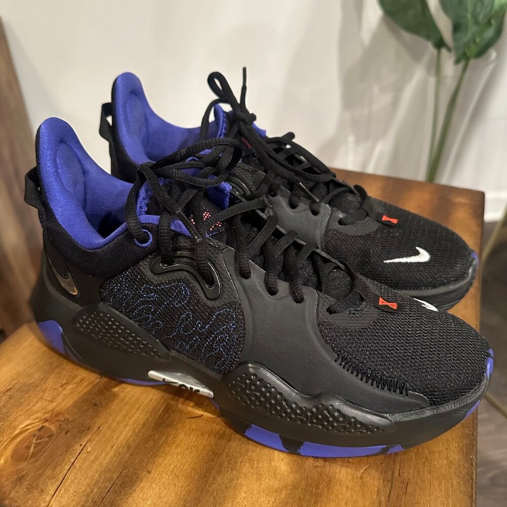 Nike PG 5 Clippers Away Men’s Size 8 Basketball Shoes Black Lapis